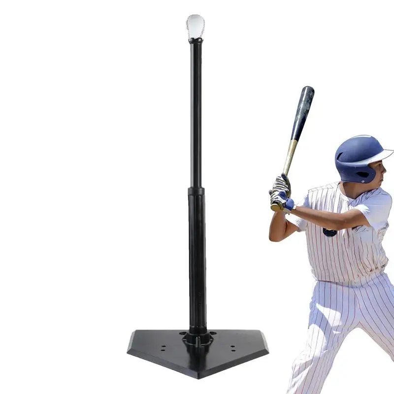 

Baseball Batting Tee Stand Adjustable Softball Hitting Tees Black Batting Tee For Professional Players Portable Hitting Stand