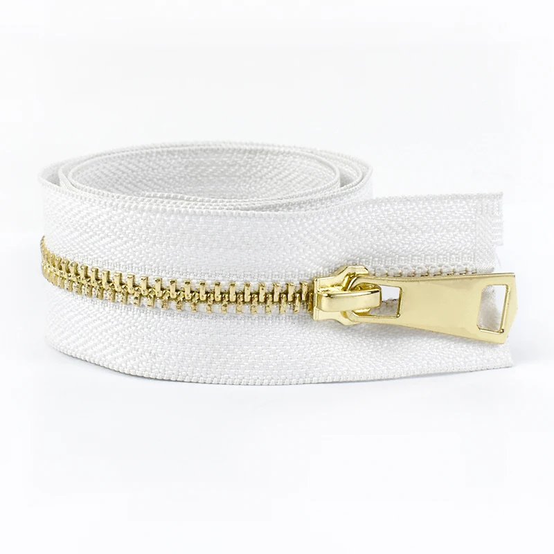 2pcs Meetee 5# Metal Zippers 15/60/70/80cm Auto Lock Zips for Down Coat Garments Zipper Shoes Pocket Garment Sewing Accessories 