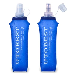 Collapsible Soft Flask TPU Water Bottle for Outdoor Activities (250ml, 350ml, 500ml) (500ml Soft Flask)