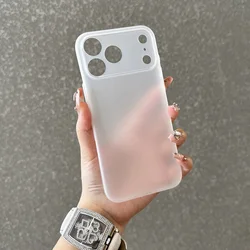 Ultra Thin Soft Matte Transparent Silicone TPU Phone Case - iPhone 15 Plus (Frosted White)