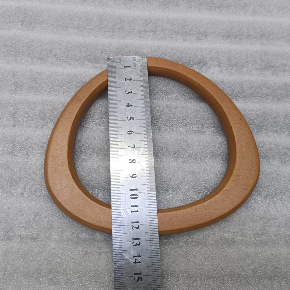 4 Manici In Legno Per Borse Fai Da Te, Forma A D, Colore Marrone E Giallo Chiaro, Accessori Per Sostituzione Manici