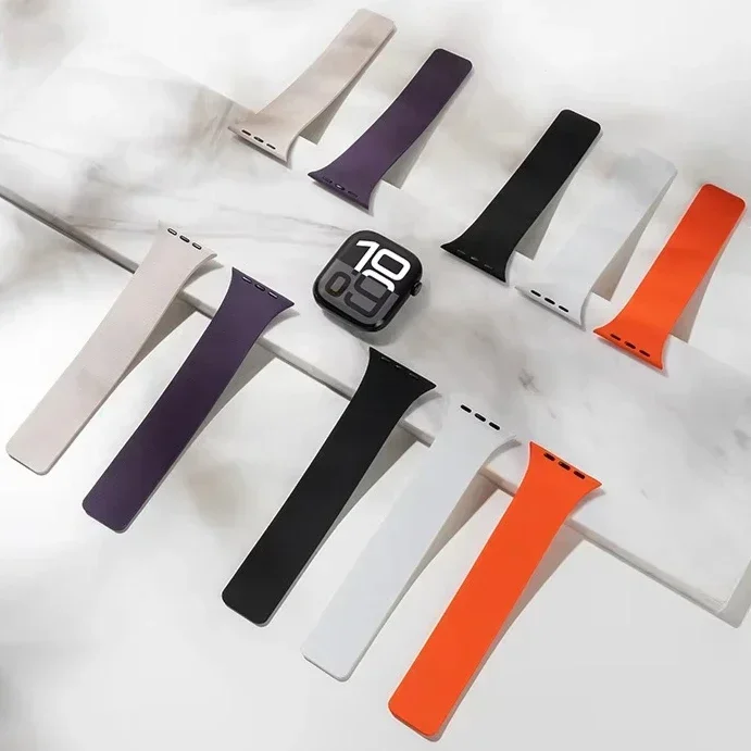 Magnetic Strap For Apple Watch Bands Ultra 2 49mm 44mm 45mm 46mm 42mm 40mm Belt Silicone Bracelet iWatch Series 10 8 7 6 5 9 SE