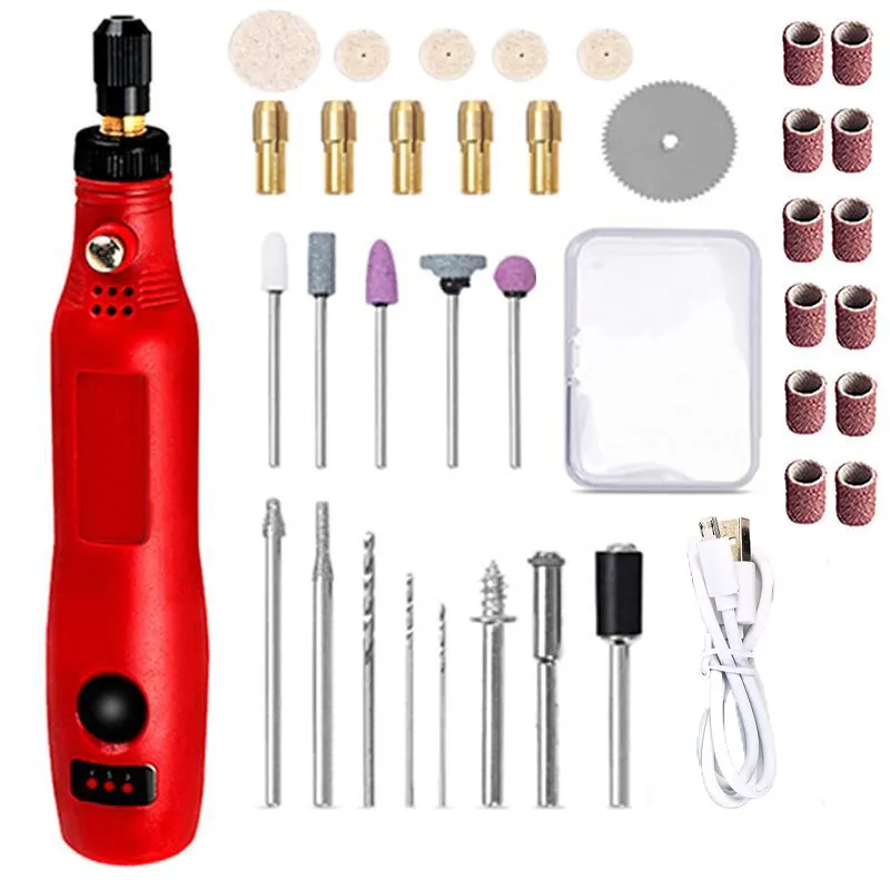 Micro Electric Grinder Charging Carving Peach Core Grinding Word Polishing Machine Cutting Electric Small Electric Drill