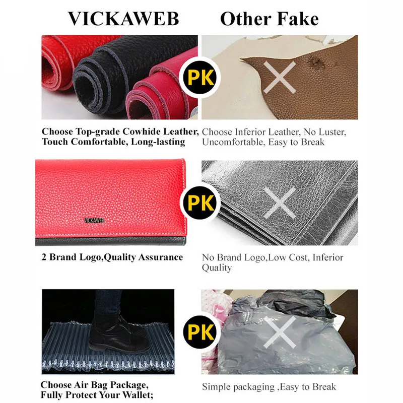 Free Gift New Women Long Magnetic Genuine Leather Wallet Female