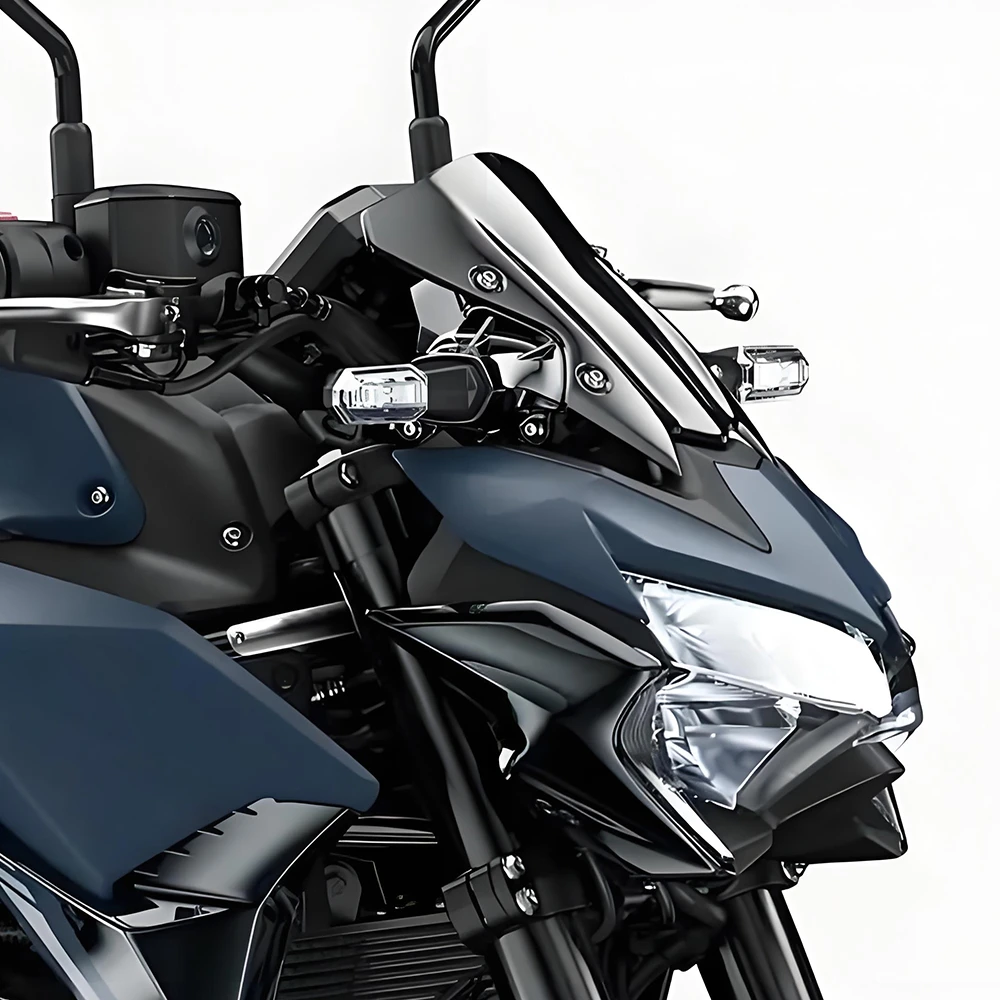 Z 900 프론트 헤드 어퍼 노즈 턴 시그널 홀더 페어링 헤드램프 어퍼 노즈 윈드실드 커버 (가와사키 Z900 2020-2024 용)