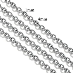 Stainless Steel Heavy Metal Punk Thick Link Chain Necklace/Bracelet for Jewelry Making or Gifts (Steel H)