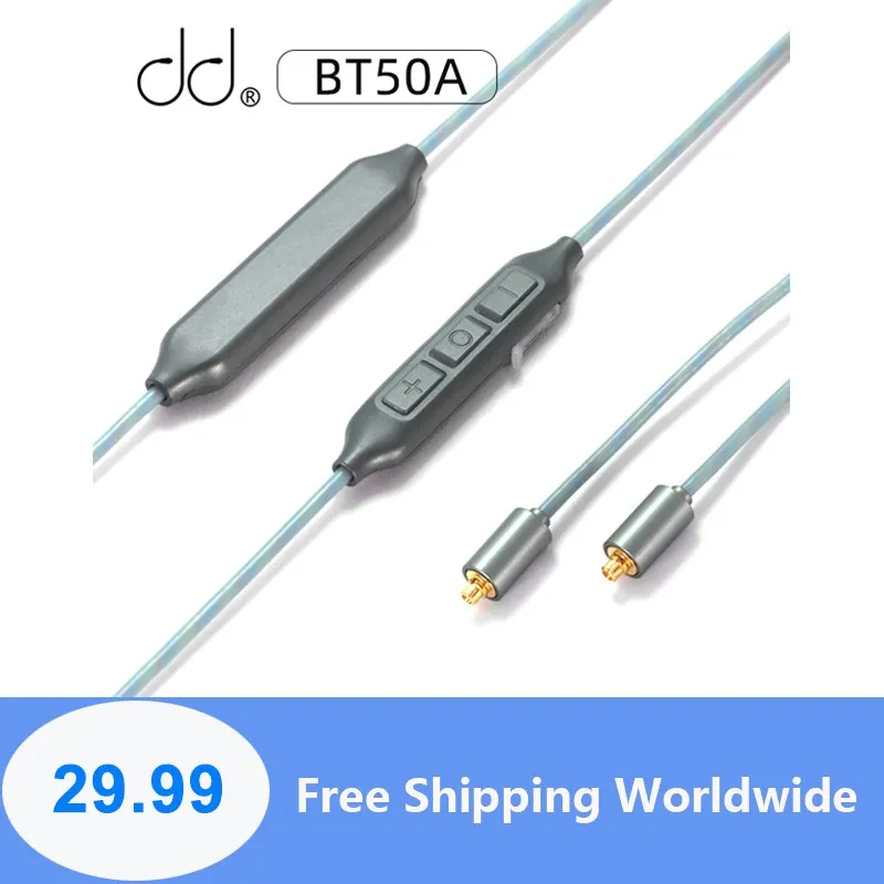 

Кабель для наушников DD ddHiFi BT50A с Bluetooth, высокочистый кабель OCC и разъем MMCX, Qualcomm QCC3034, поддерживает SBC/AAC/aptX HD