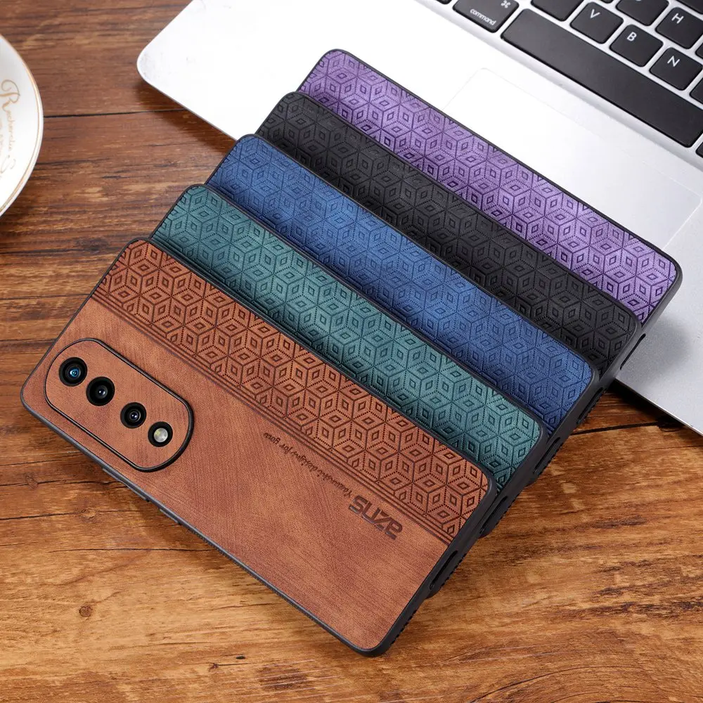 Ultra Thin Cube Pattern Leather Protective Case - Full Coverage Cover
