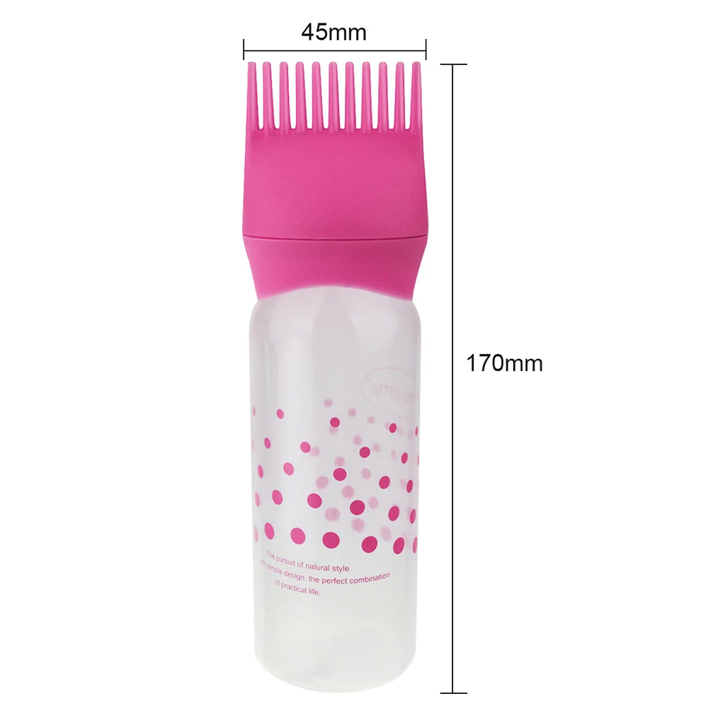 Plastic Shampoo Bottle Oil Comb Dispensing Applicator Bottles 3 Colors Big Capacity Salon Hair Coloring Hair Styling Accessories hair oil applicator bottle hair dye applicator bottle hair dyeing bottle hair dye bottle cosmetic plastic bottle