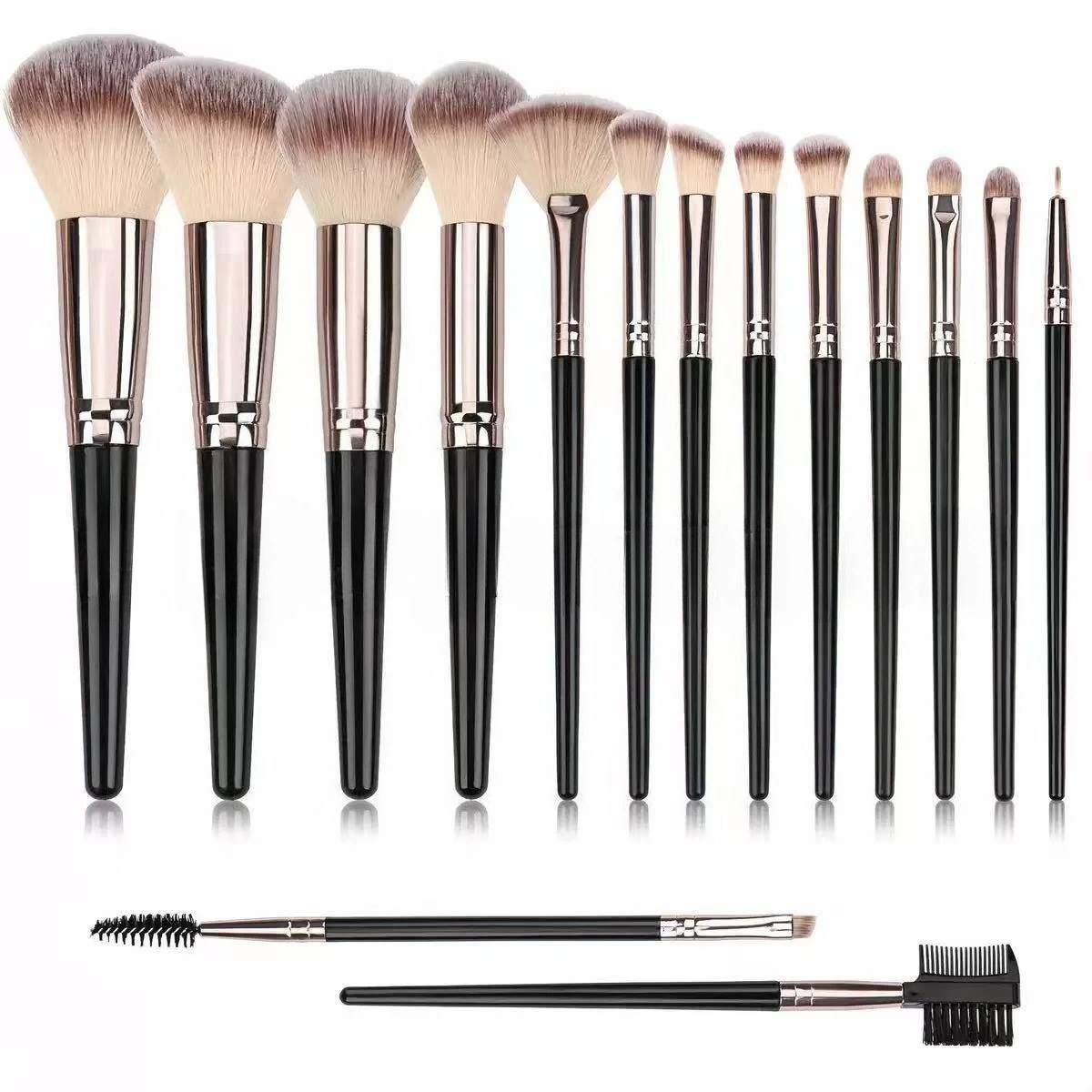 15/20 Pcs Professional Makeup Brush Set Soft Fluffy Synthetic Bristles Eyeshadow Blending Blush Concealer Brushes Daily Makeup 6