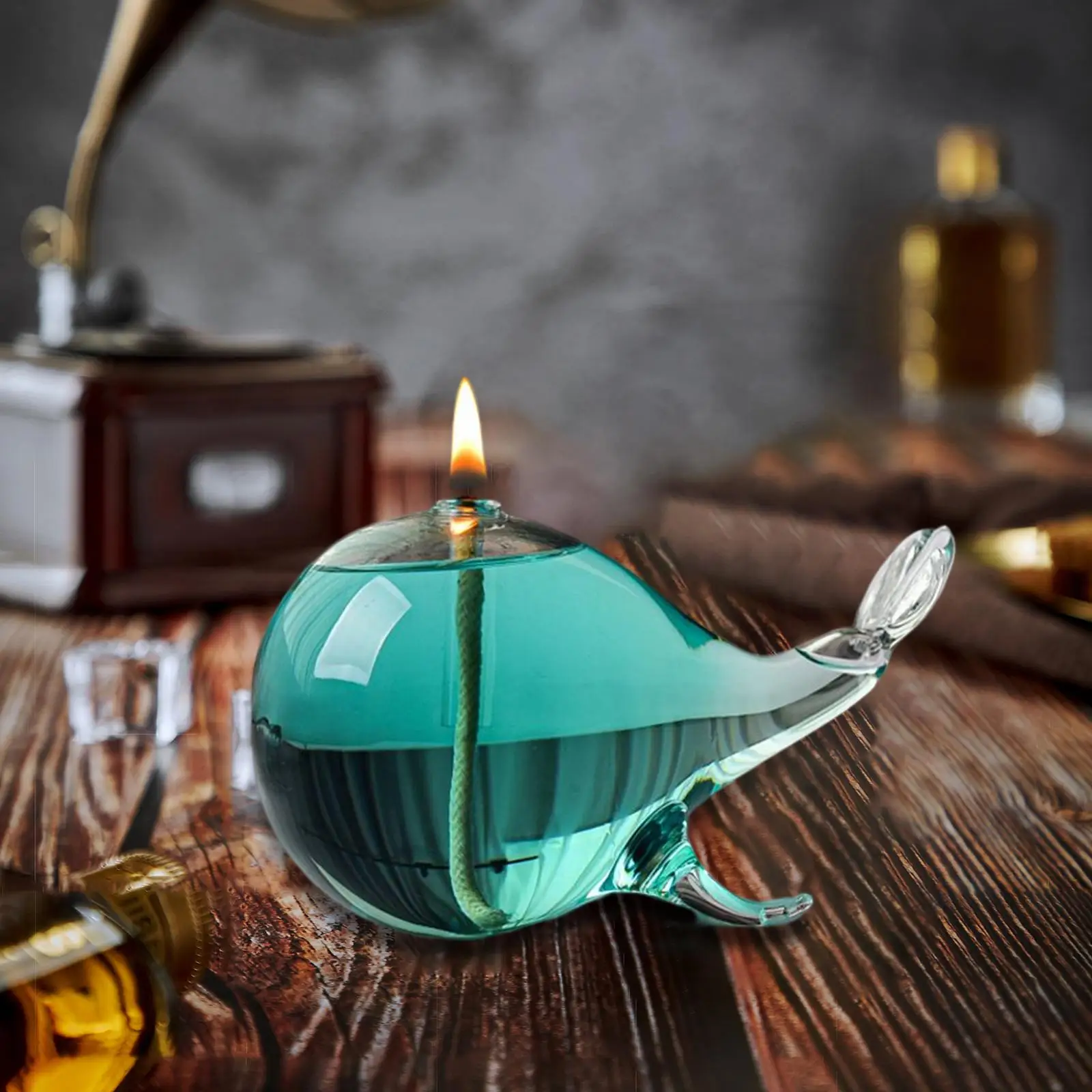 Oil Lamp Whale Design Arts Crafts for Living Room Desk Decor Collection