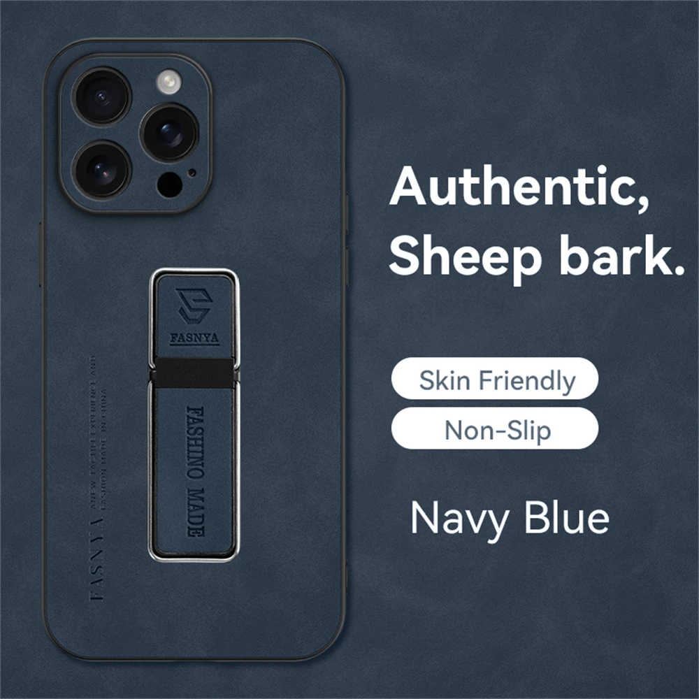 Supporto magnetico per auto in pelle Custodia per telefono per iPhone 16 15 14 Plus 13 12 11 Pro X XS Max XR Antiurto Bumper Cover posteriore_voghion.com