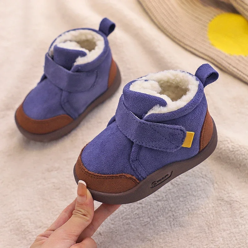 Infant Toddler Baby Boots Winter Girls Boys Snow Boots Warm Plush Outdoor Soft Bottom Non-Slip Children Kids Shoes