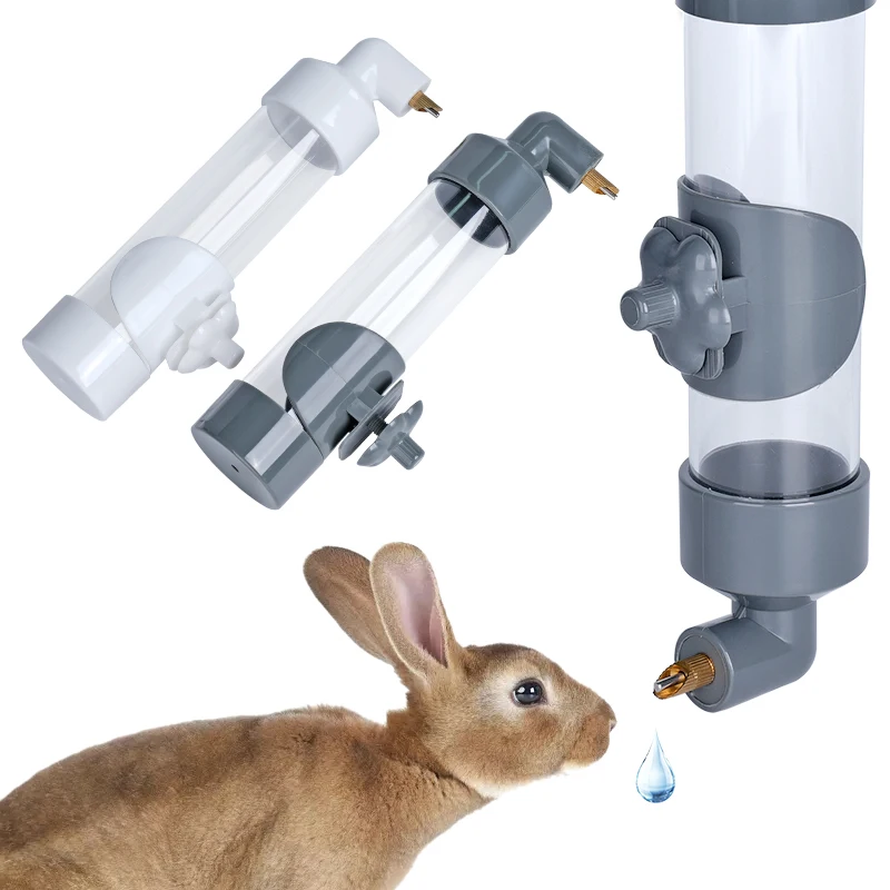 Plastic Parrot Drinking Kettle Hanging Nipple Water Dispenser Automatic Rabbit Drinker Bottle Hanging Feeder Water Dispenser