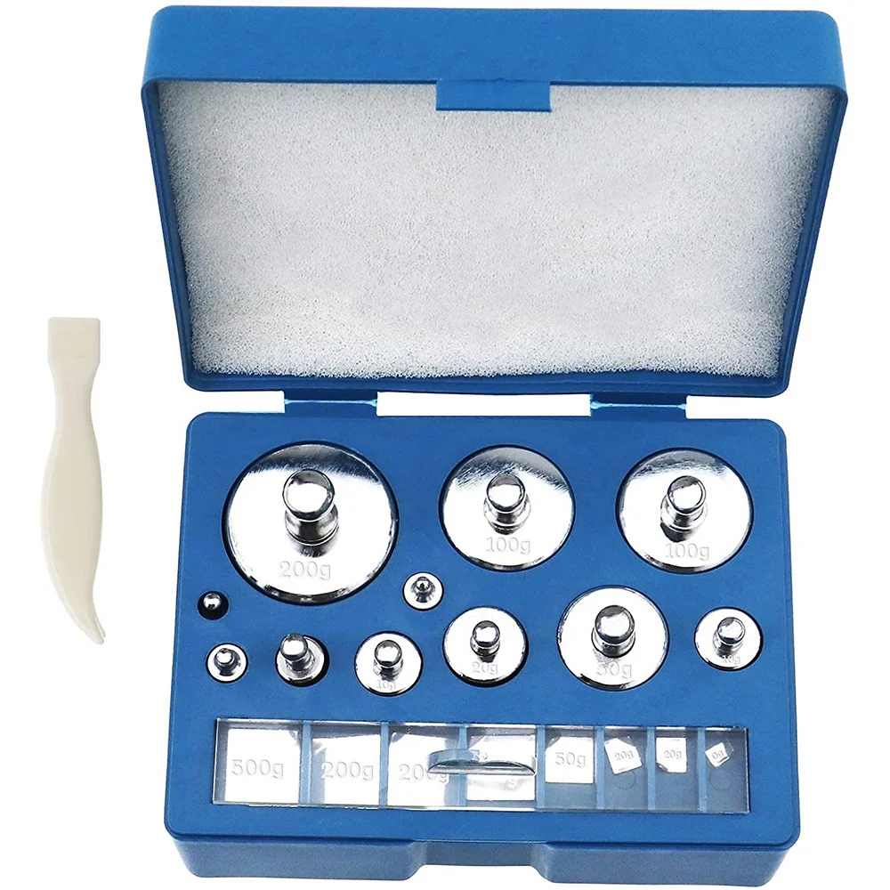 

19Pcs Calibration Gram Weight Tools, Calibration Weight, With 1 Pcs Tweezer 10Mg to 200G Balance, Weighting Tools