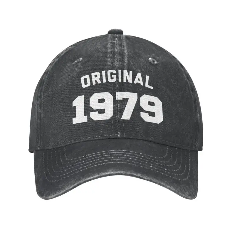 

Custom Cotton Original Born In 1979 Funny Birthday Gift Baseball Cap Sun Protection Men Women's Adjustable Dad Hat Spring