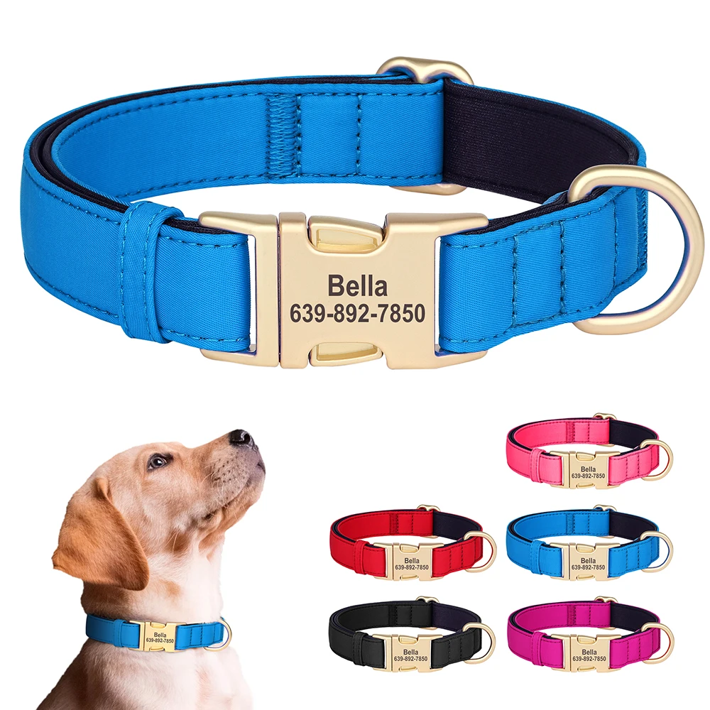 Image showcasing Anti-lost Personalized Dog Collar Waterproof Dogs Buckle Collars Soft ...