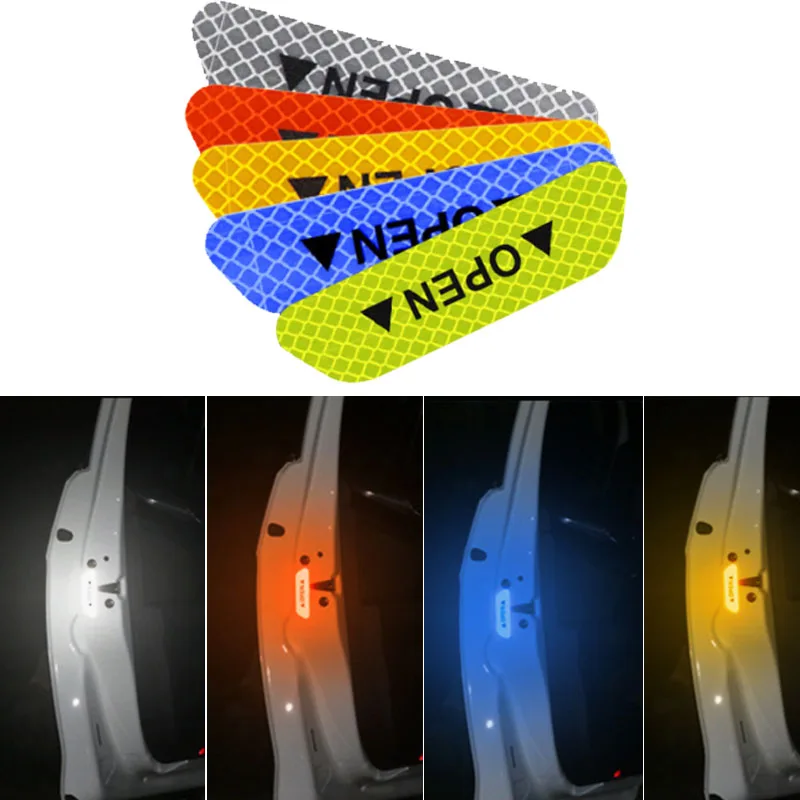 

Reflective Car Door Sticker Safety Opening Warning Reflector Tape Decal Auto Car Accessories Interior Exterior Reflector Sticker