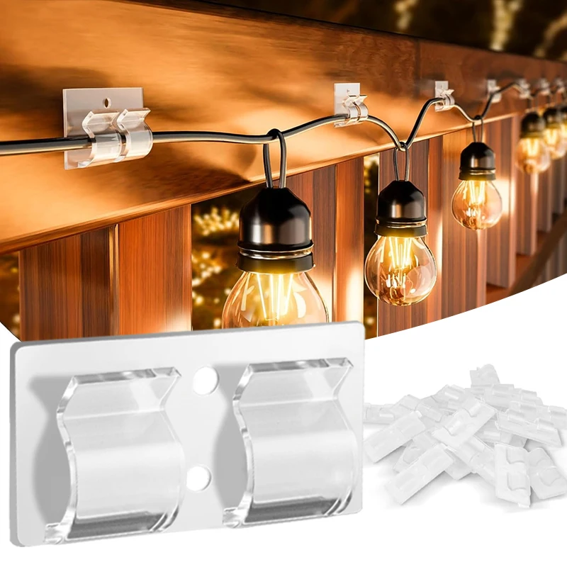 100 ganci per luci da esterno, clip per cavi resistenti on