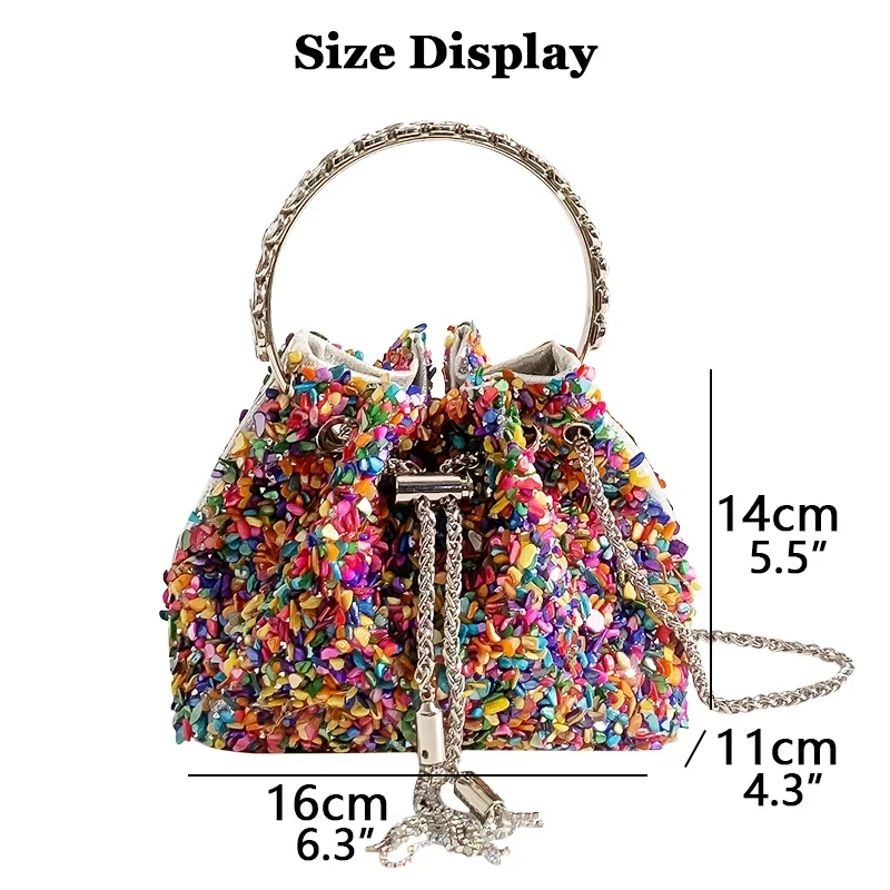 JIOMAY Color Stone Grains Tote Bag Designer Luxury Bag New 2024 Fashion Handbags Casual Bucket Bag Banquet Woman Handbag