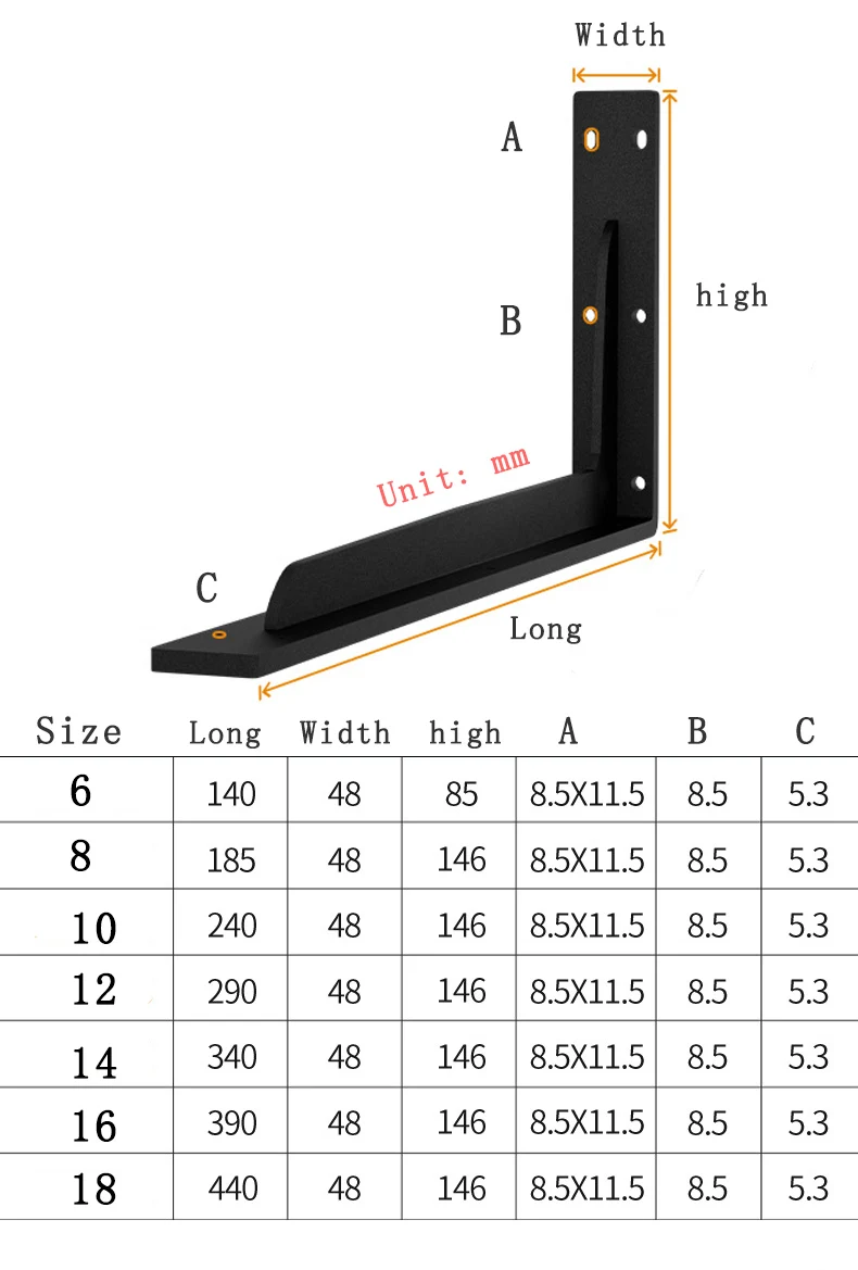 espessado armazenamento Rack, Loadbearing, Suspenso TV Cabinet