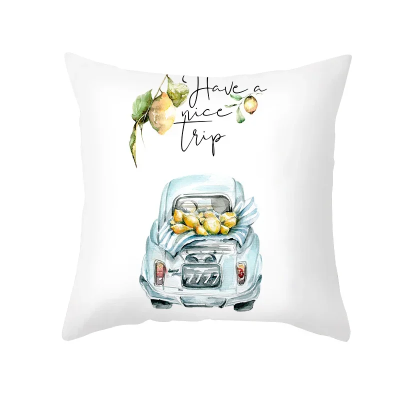 thumbnail image 1 of Funda de almohada nórdica de verano con diseño de limón amarillo para sala de estar, sofá, oficina, asiento de coche, cojín de cintura, decoración del hogar, 1 of 5