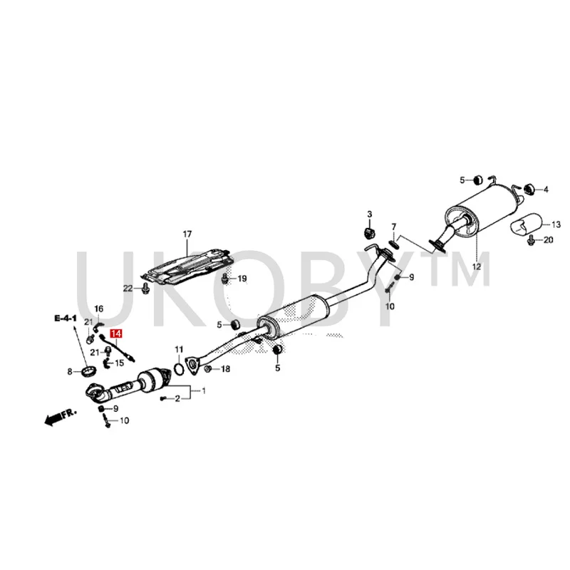 후면 산소 센서, 공기-연료 비율 센서, Hond a 12-14 CRV 2.4 에 적합, 36532-R5A-004