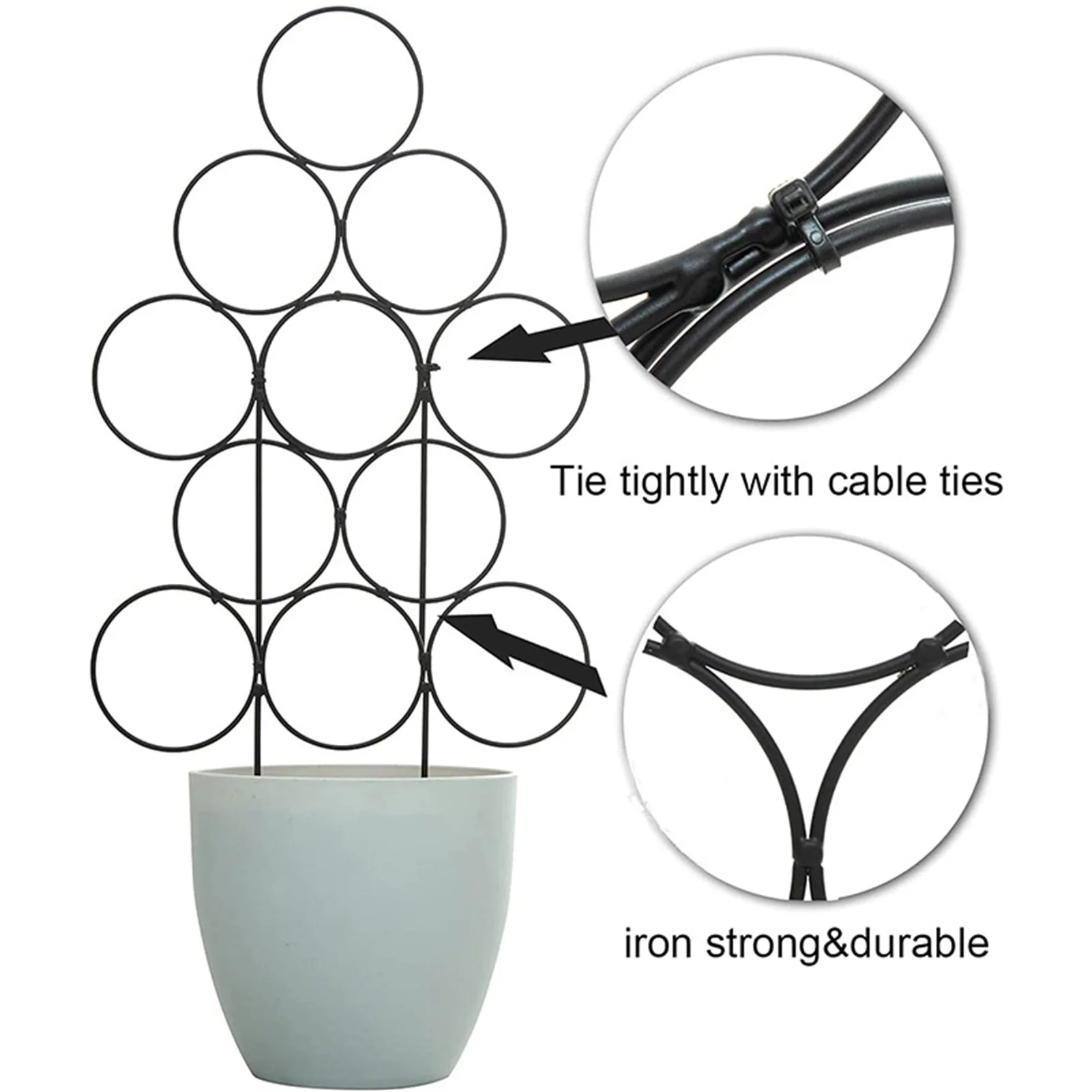 Garden Supplies Trellis For Potted Plants Indoor Trellis Stackable House Plant Frame Plant Home Decoration