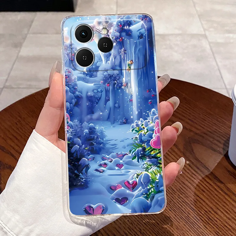 Aesthetic Luxury Cute Cat Astronaut Transparent Phone Case Cover