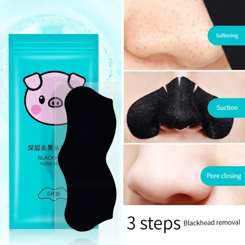 5PCS Blackhead Removal Nasal Strip Acne Magic Powerful Adsorption Mite Remover Deep Cleaning Pore Shrinking Smooth Skin 6