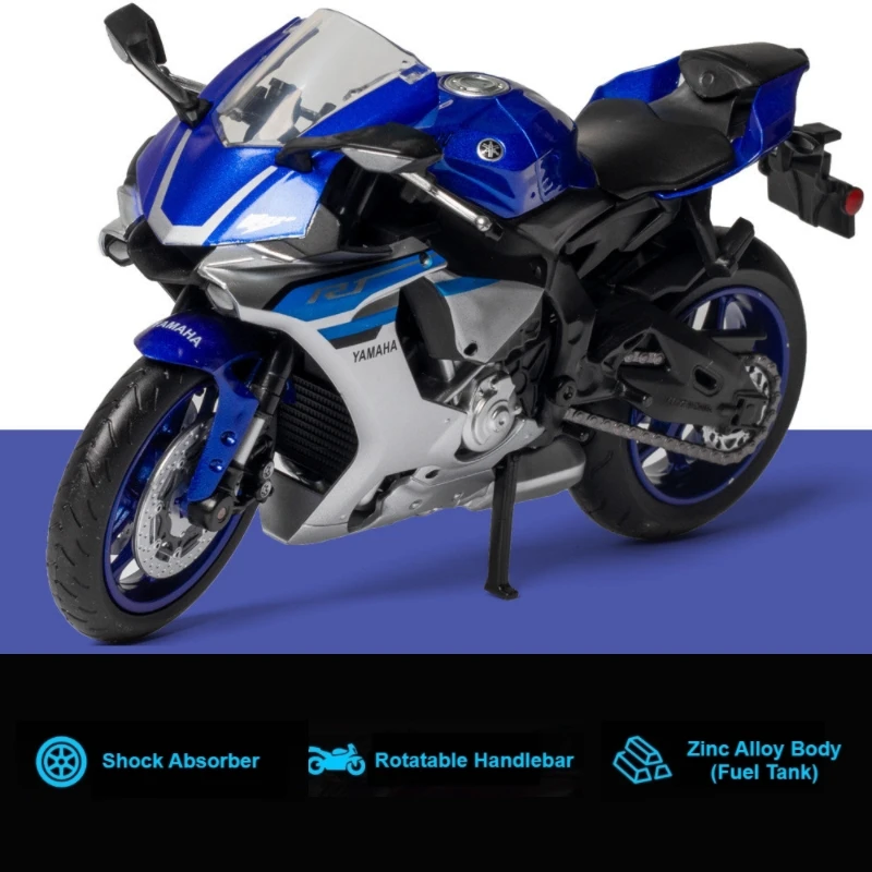 RMZ City 2023 Yamaha YZF-R1 1:12スケール 1/12 YAMAHA YZF-R1M Toy Motorcycle RMZ City Diecast Metal