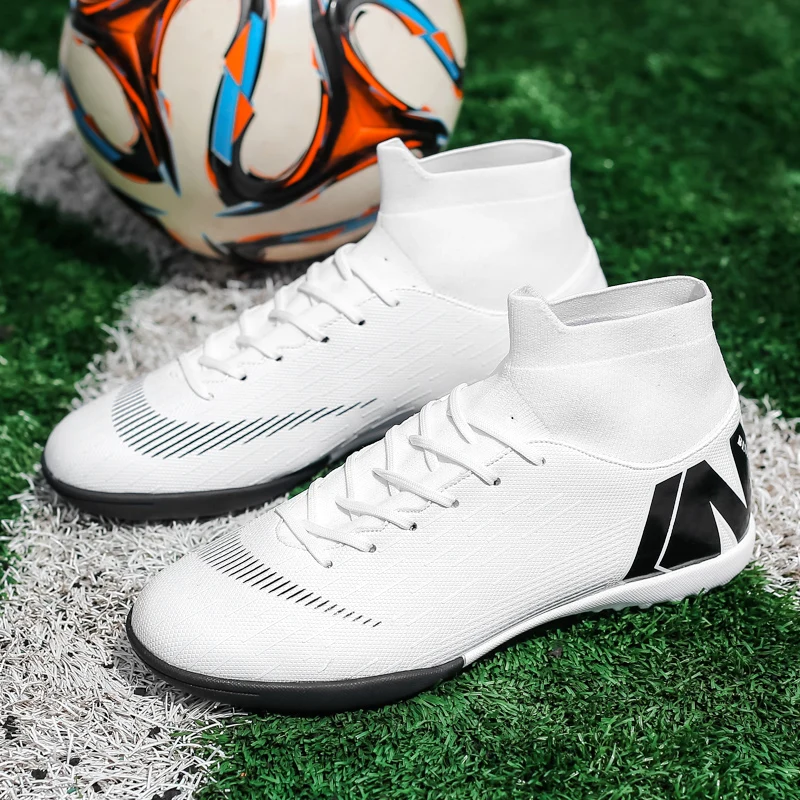Men Soccer Shoes Cleats Adult Ankle Anti-Slippery Futsal TF/FG Grass Training Sport Football Boots Non-Slip Light football shoes