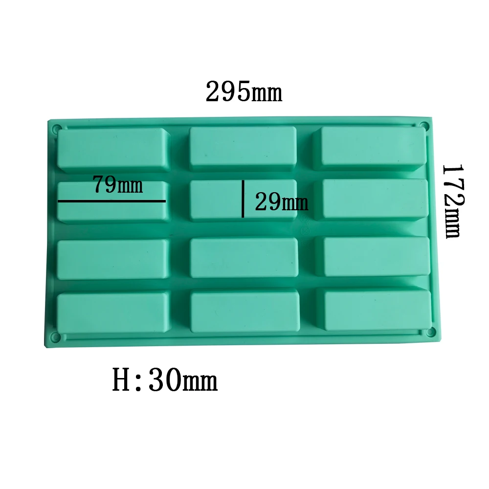 12/8 Cavity Silicone Protein Bars Mold Rectangle Granola Bar Baking Tool  Mould Silicone Mold French Cake Mold Dessert Tool - AliExpress