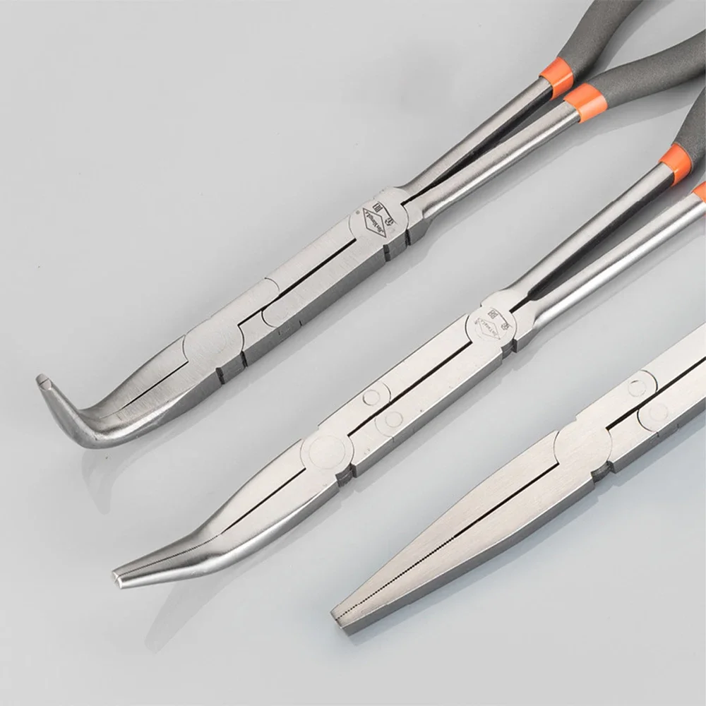 4PCS/SET 13 Inches Multifunctional Pointed Nose Pliers Multi-joint Long Handle Pliers Carbon Steel Repair Tools For Industry 5