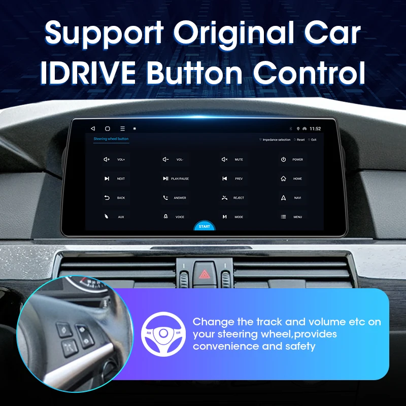 Srnubi 10.33 ġ ȵ̵ 2Din ڵ , BMW 5 ø E60 E61 E63 E64 2006 2010 ,  ī÷, ڵ Ƽ̵  