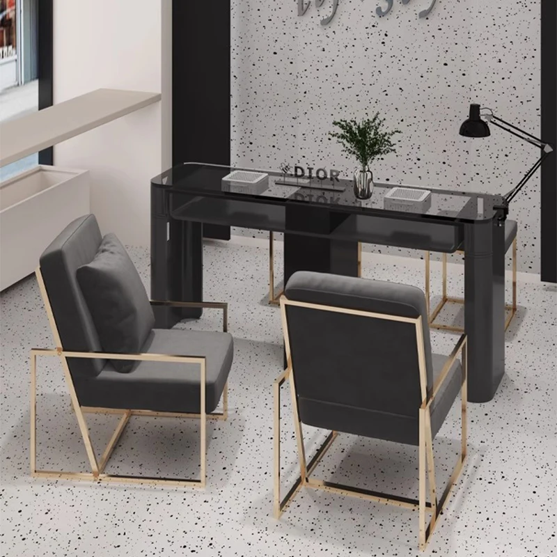 Beauty Manicure Nail Table Professional Women Reception Dressing Nail Table Makeup Tavolo Manicure Salon Furniture Bl50Nt