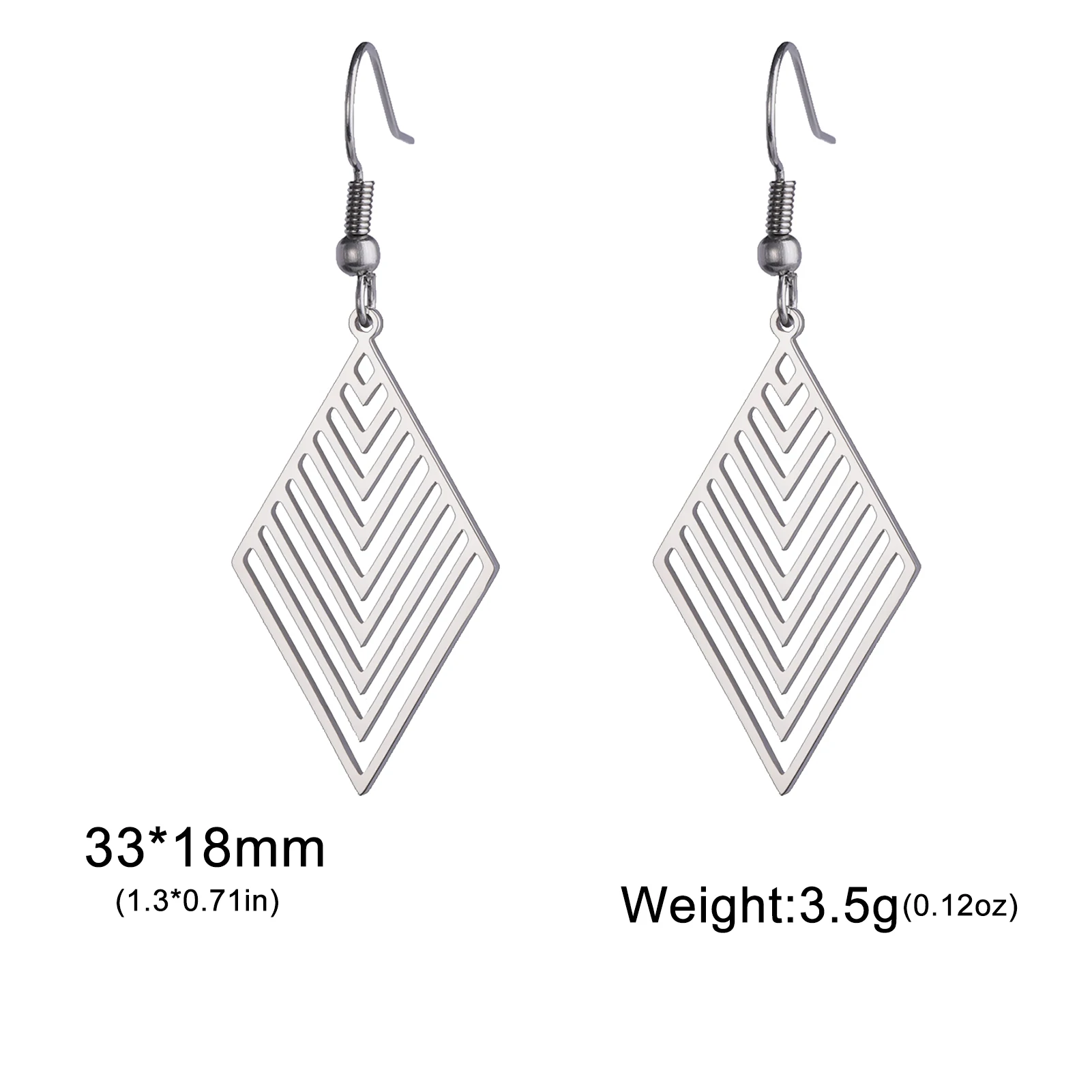 Kkjoy Mode Gold Farbe Luxus Hohl Raute Gestreiften Tropfen Baumeln Ohrringe Für Frauen Dame Jahrestag Zubehör Schmuck Geschenke – Detail 14