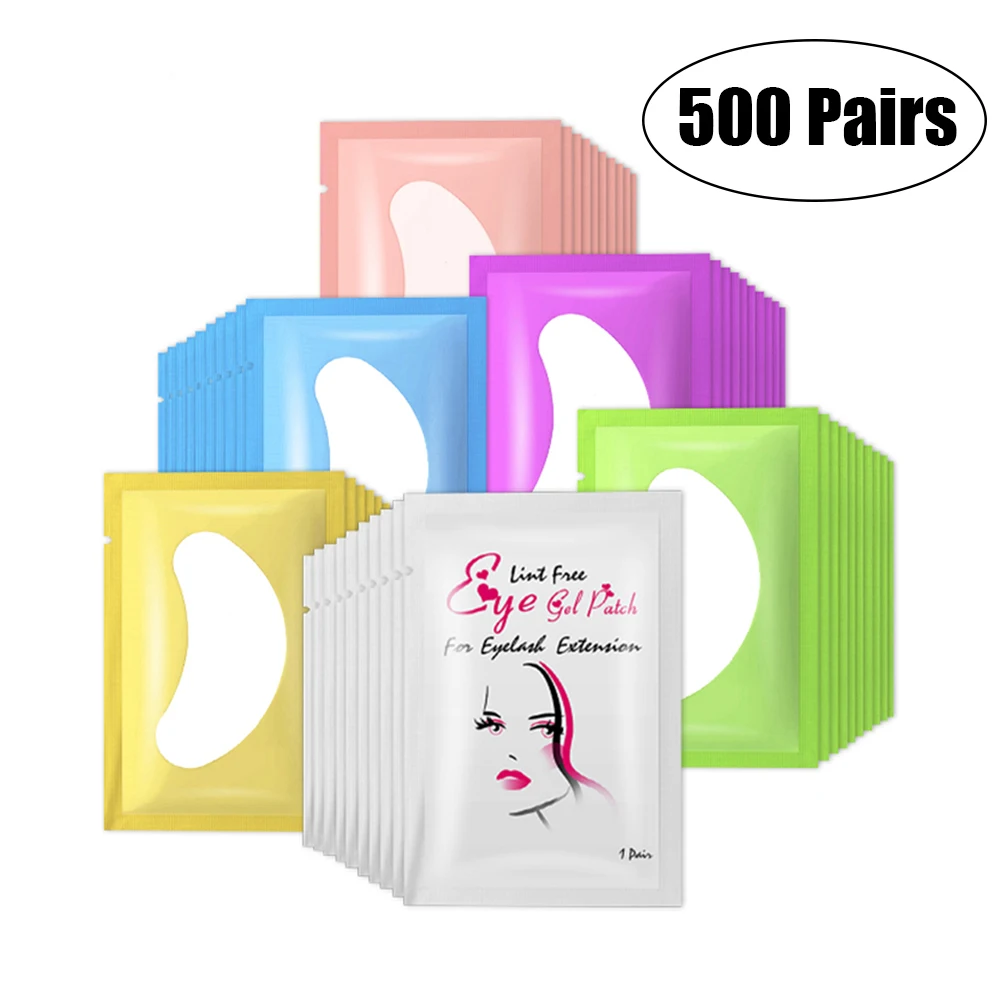 500 Pairs Eyelash Extension Supplies Paper Patches Grafted Eye Stickers Under Eye Pads Tips Sticker Lash Eyepatch eyelash patches eyelash patch eyelash pads eyelash extension supplies