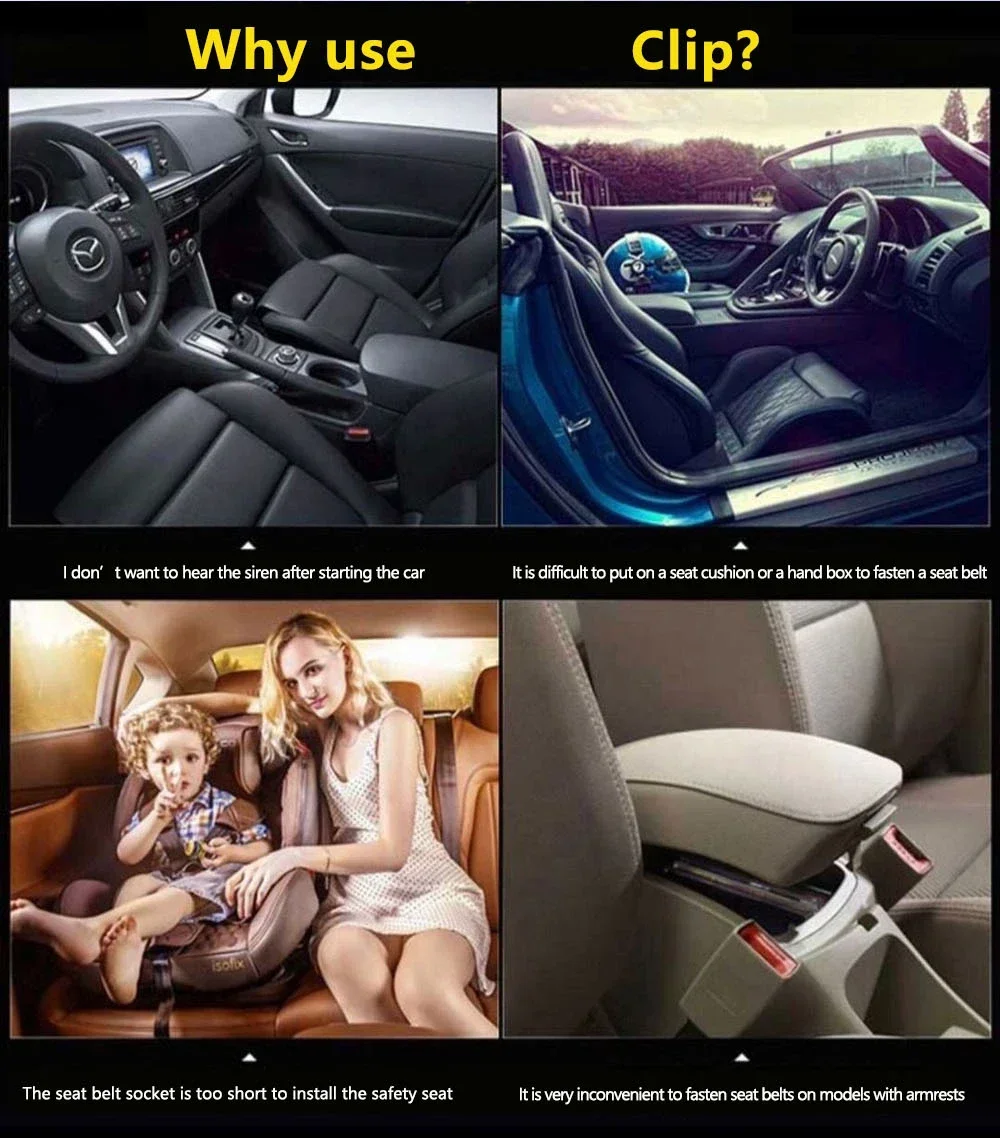 Seat Belt Extender 2pcs/Set Car Safety Belt Buckle Extension Clip Thick Socket Plug Thick Insert Socket Extender Tool