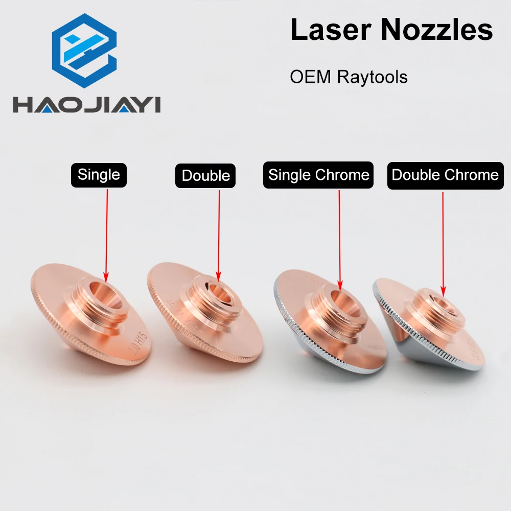 

HAOJIAYI Raytools диаметром 32 мм, калибр H15 0,8-6,0, однослойные/двухслойные сварочные лазерные сопла для волоконного лазерного станка с ЧПУ