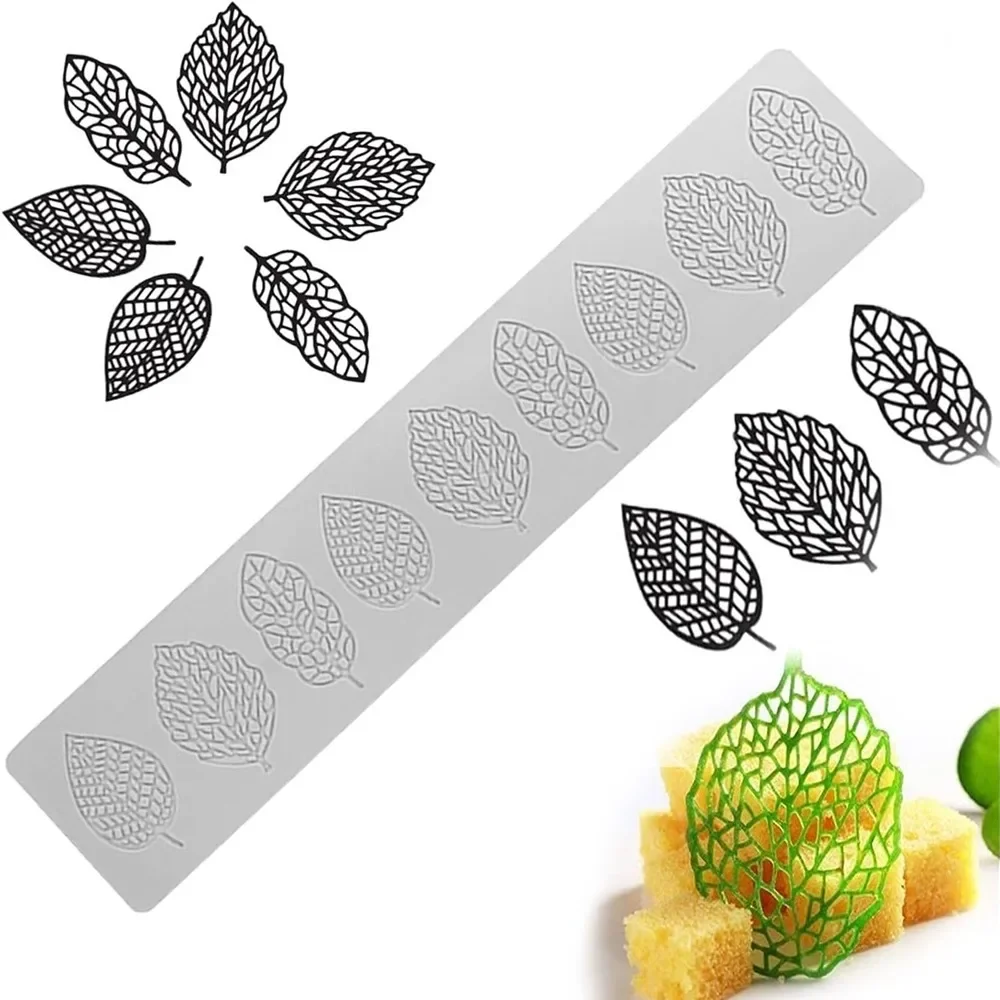 Silicone Leaf-Shaped Fondant and Chocolate Molds