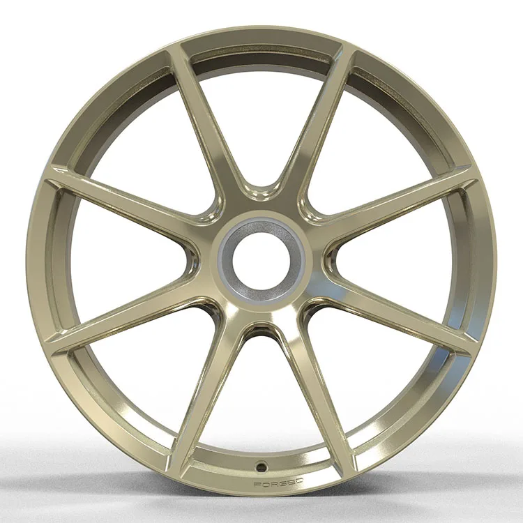 Car Wheel Hub Custom 19 Inch 19x9.5 19x11 Et50 Et48 84.1 Frozen Gold Color Forged Alloy Wheels Rim for Porsche GT4RS