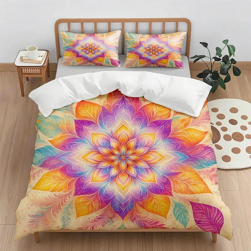 Cartoon Animal Print Digital Printing Quilt Cover Set with Pillowcase - No Bed Sheets Required Comforter Cover