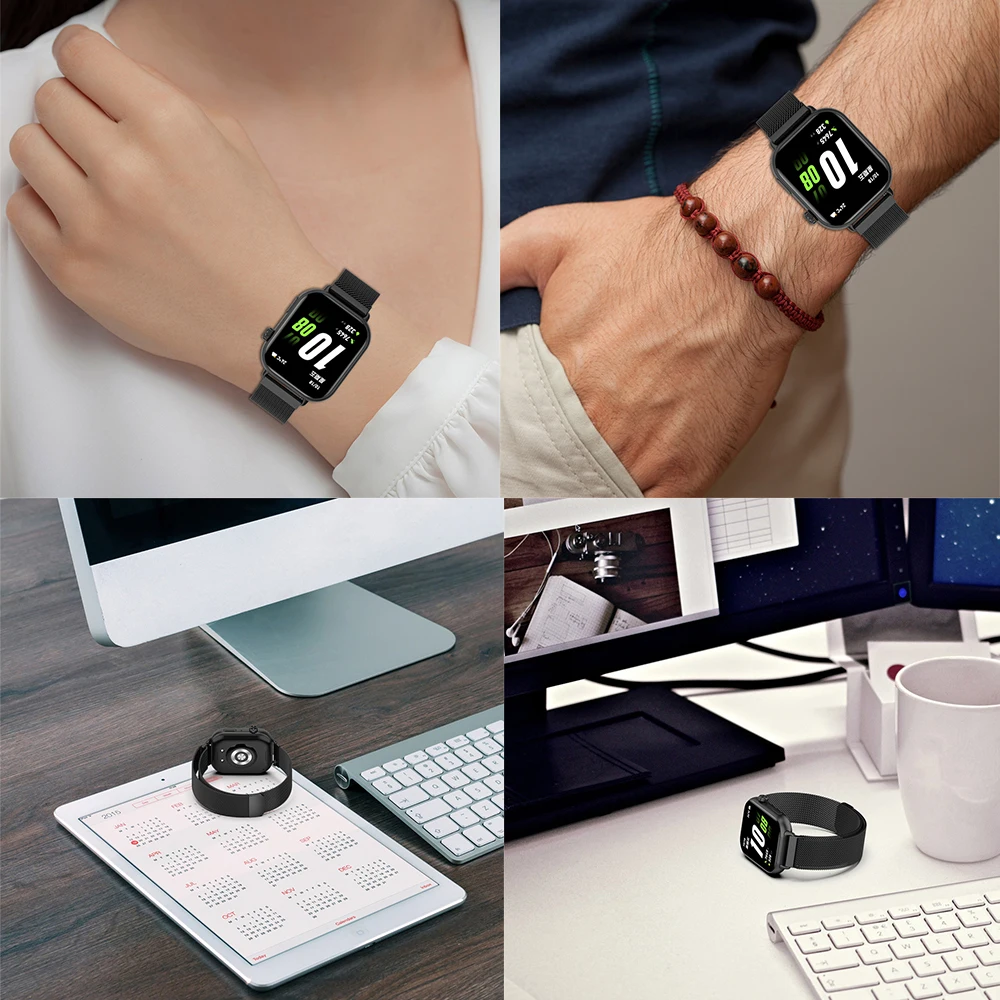 Premium Stainless Steel Smartwatch Wristband with Pins - Sleek Metal Bracelet Accessories