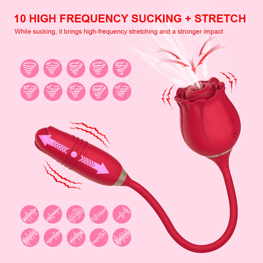 Female Sex Toys Clit Sucking Vibrator Clitoris Vibrator Vibrator Sex Toy Dildo Sex Toys Rose Sucking Vibrator Rose Sucking Vibrator for Women Nipple Clit Stimulator Vibrating Egg Dildo Vibrators Clitoris Sucker Vibator Sex Toy for Women