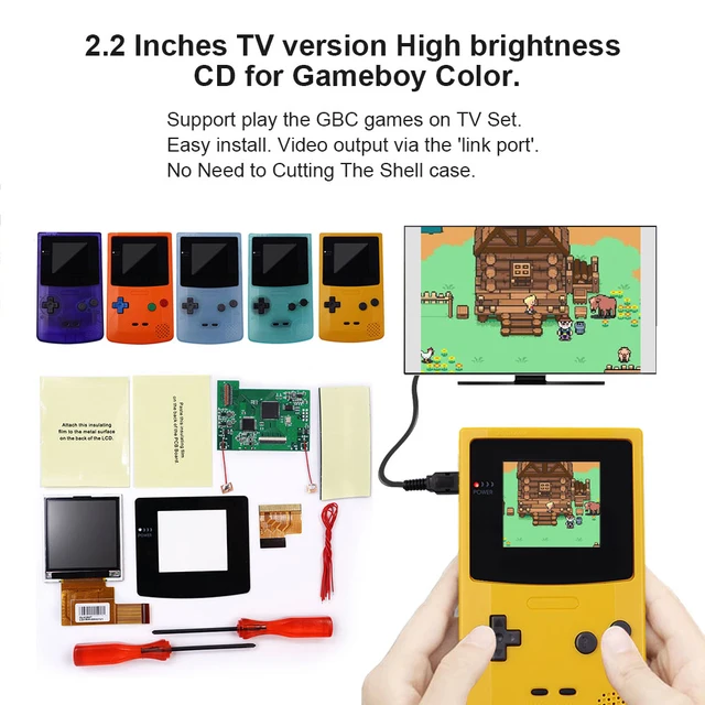 Schermo LCD Ad Alta Luminosità IPS Da 2.2 Pollici GBC Per Gameboy - Foto 5