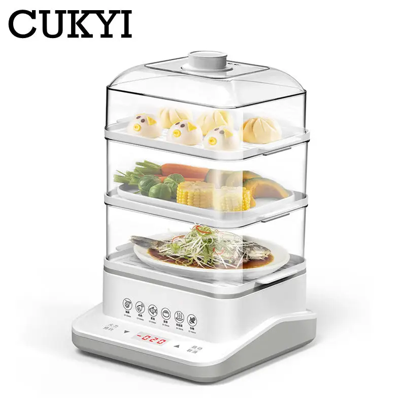 DMWD 18L Multifunctional Three-layer Food Steamer Automatic Egg Boiler Multicooker Breakfast Machine Omelette Steak electric steam pot household steamer