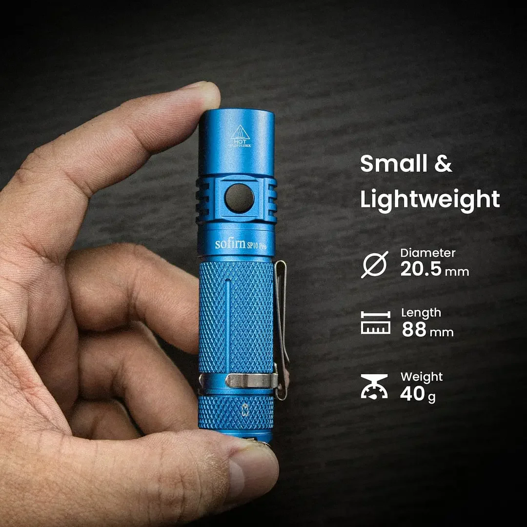 

Sofirn SP10 Pro мощный 900lm EDC фонарик LH351D светодиодный перезаряжаемый 14500 AA Мини портативный фонарь Anduril 2,0