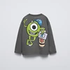 Disney Clothing Boys Long-sleeved TShirt Cartoon Monster Print Tees 0-6Age Children Cute Versatile Tees Baby Round Neck Tops 1