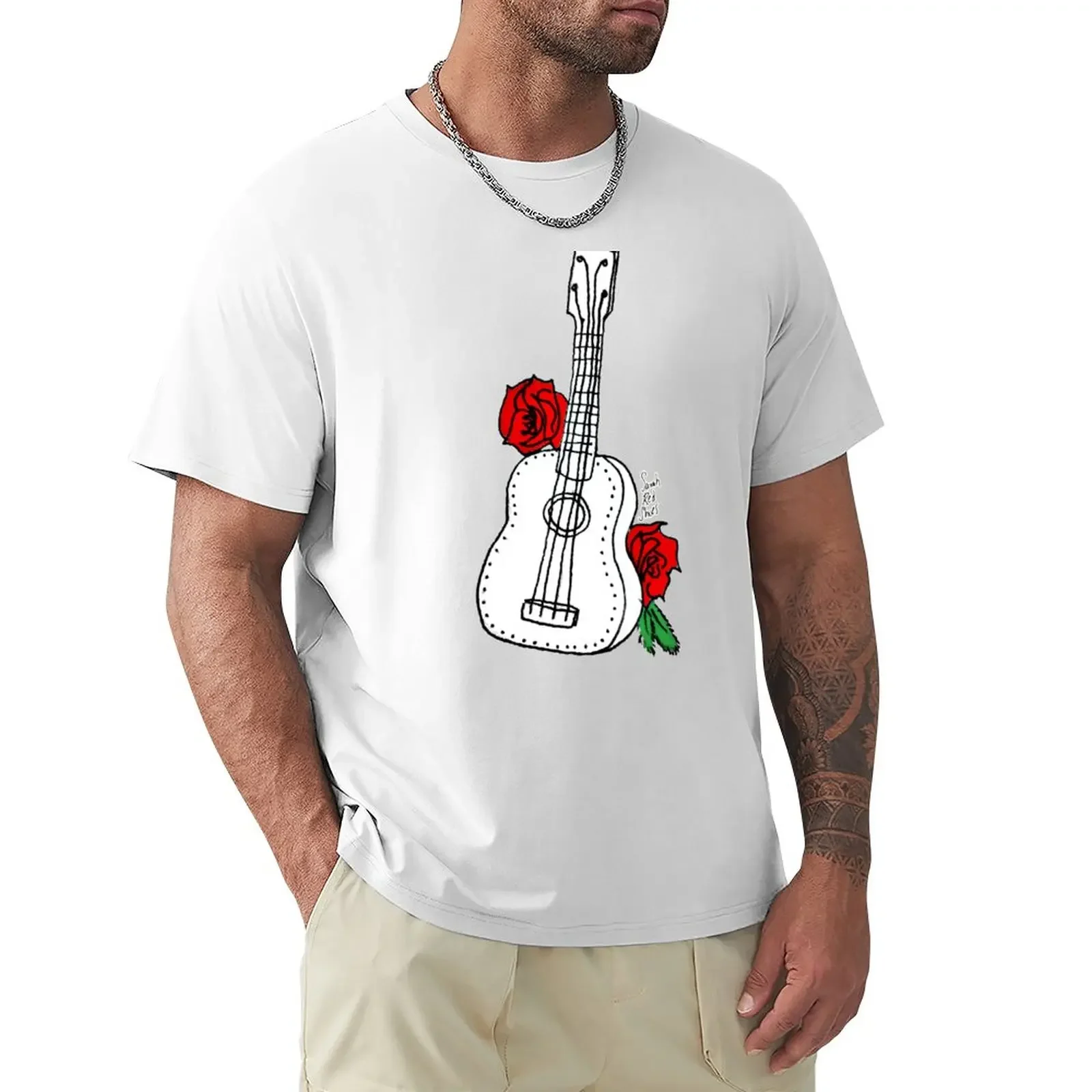 

Ukulele & Roses T-Shirt boys whites shirts graphic tees mens graphic t-shirts big and tall